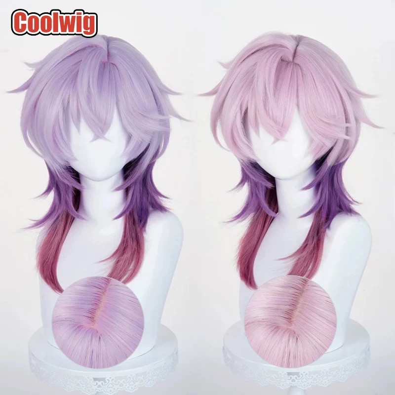 Coolwig ռ Ӹ θ ڽ  Genshin Impact θ 55cm  ƮƮ ũ  ȥ   